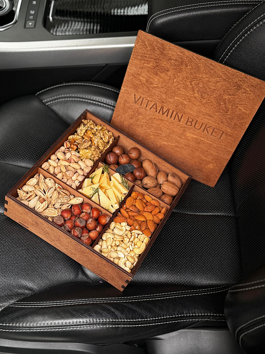 cheese box with nuts