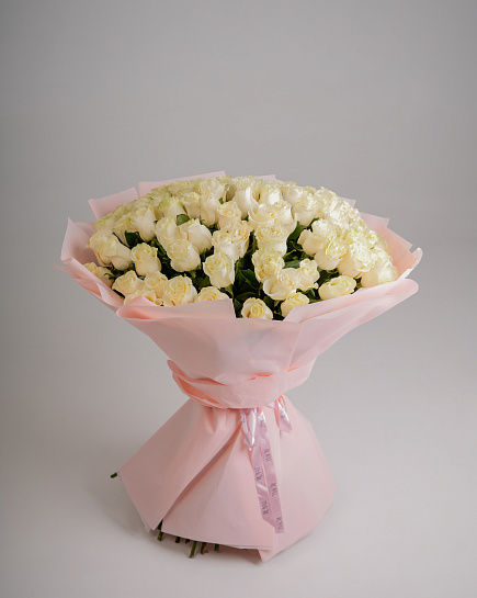 Bouquet of Chic bouquet of 101 meter roses flowers delivered to Almaty