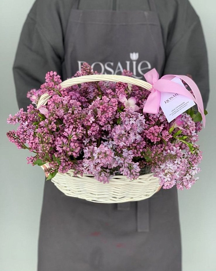 Bouquet of Basket of lilacs flowers delivered to Almaty