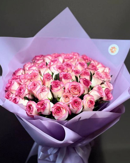Bouquet of Bouquet of roses Jumilia 51 pcs flowers delivered to Almaty
