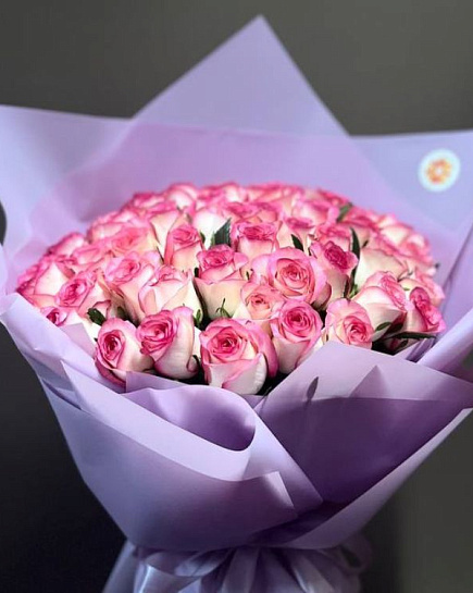 Bouquet of Bouquet of roses Jumilia 51 pcs flowers delivered to Almaty