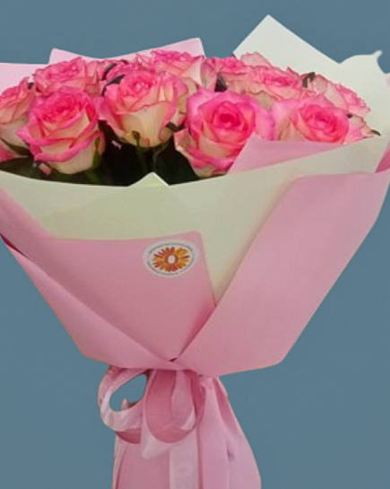 Bouquet of 21 Rose flowers delivered to Almaty