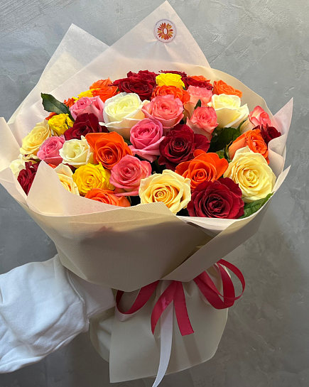 Bouquet of Bouquet of 51 roses mix flowers delivered to Almaty