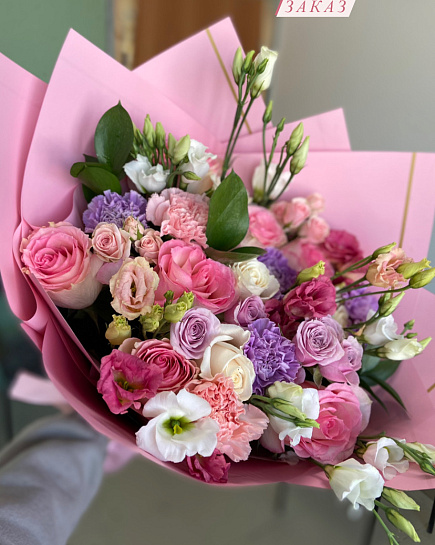 Bouquet of Eurobouquet brightness flowers delivered to Rudniy