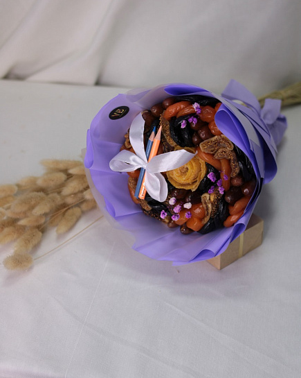 Bouquet of Bouquet of dried fruits with pencils for the teacher flowers delivered to Almaty