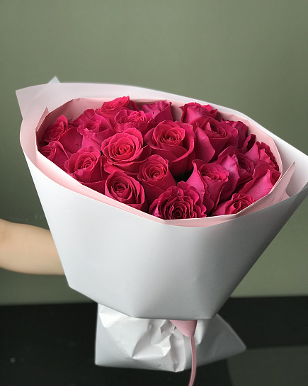 Монобукет Парфюмные розы с доставкой по Алматы