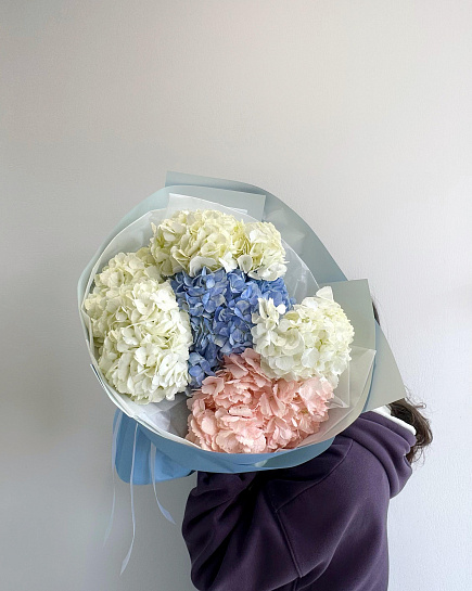 Bouquet of Royal hydrangea flowers delivered to Shymkent