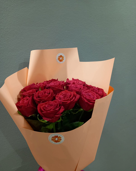Красные розы 15 шт с доставкой по Алматы