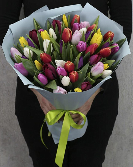 Bouquet of Bouquet of 51 tulips flowers delivered to Aktau
