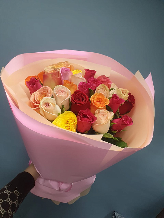 Bouquet of 25 roses mix