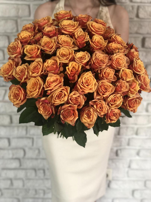 Bouquet 51 roses Whiskey 40 cm