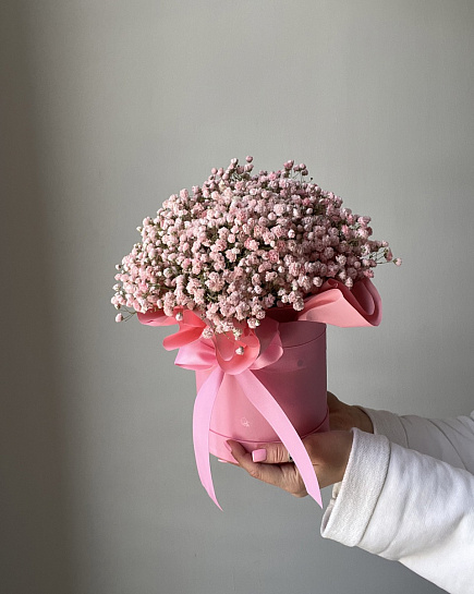 Bouquet of Gypsophila in box flowers delivered to Almaty