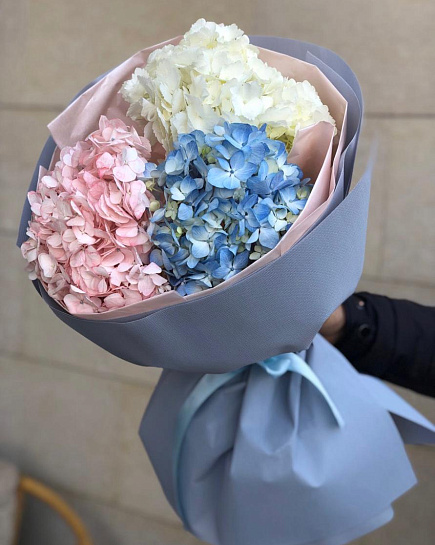 Bouquet of A bouquet of hydrangeas flowers delivered to Almaty