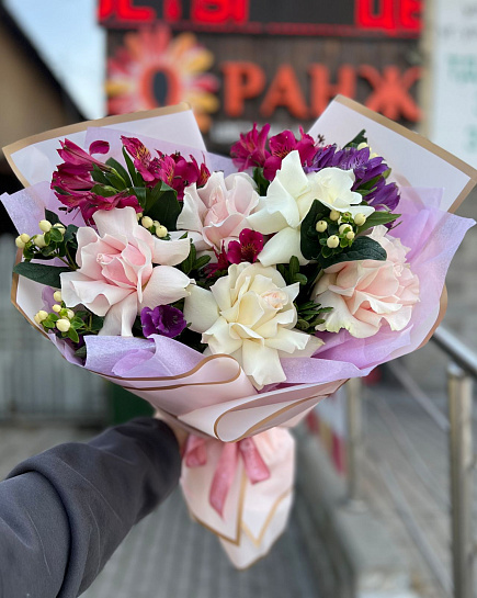 Bouquet of Whirlwind of romance flowers delivered to Almaty
