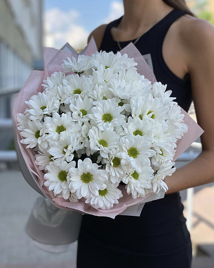 Bouquet of Inexpensive bouquet of chrysanthemums flowers delivered to Rudniy