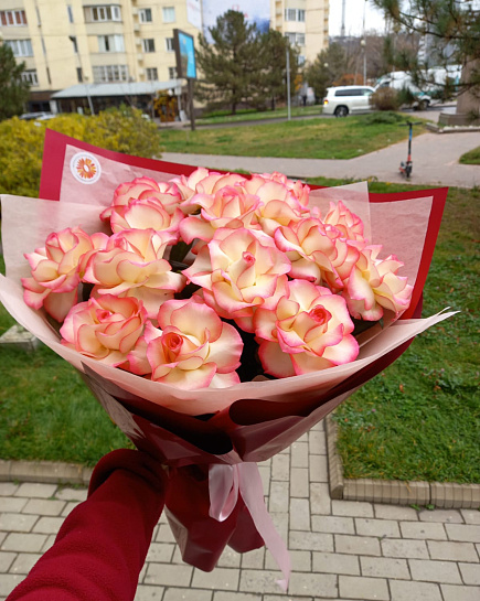 Bouquet of Romantic Sparks flowers delivered to Almaty