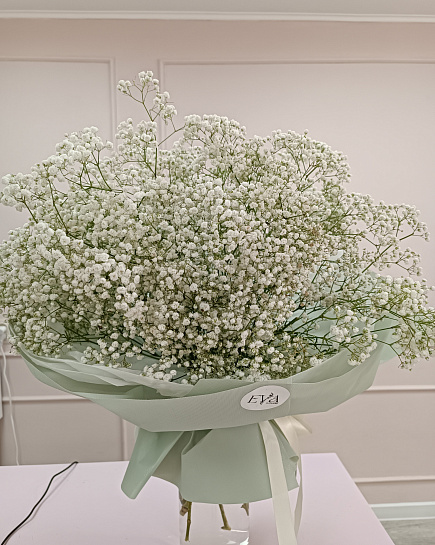 Bouquet of Gypsophila white flowers delivered to Almaty