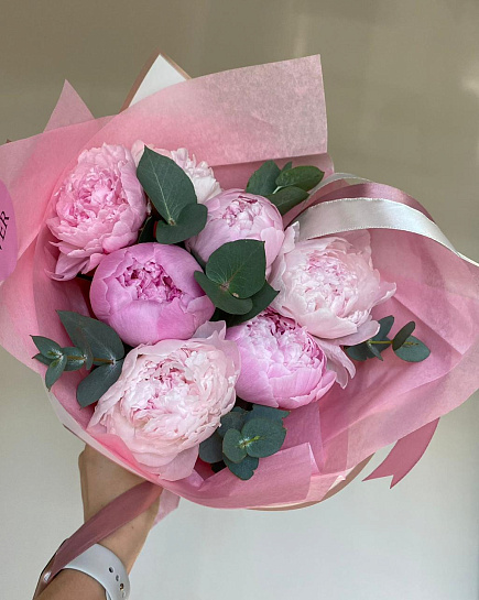 Bouquet of Bouquet of 7 peonies flowers delivered to Astana
