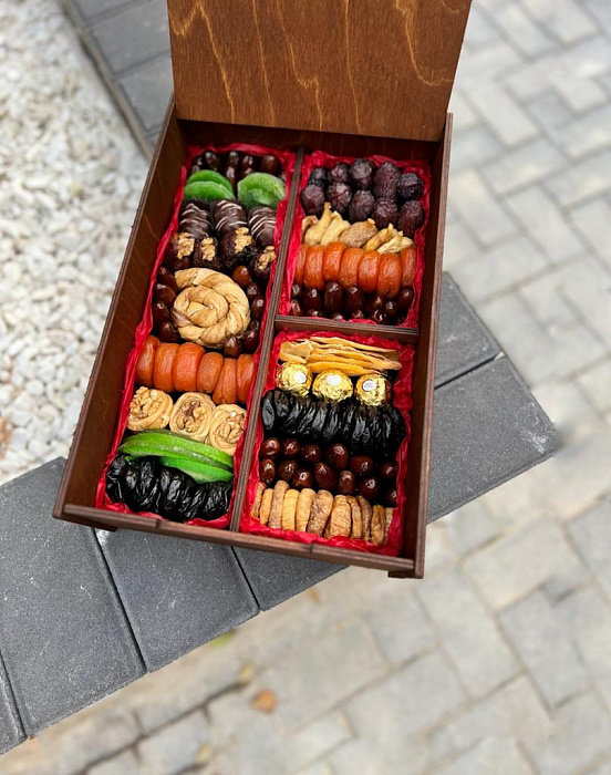 Gift box of dried fruits