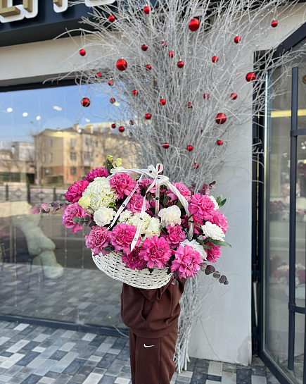Bouquet of Basket of happiness flowers delivered to Shymkent