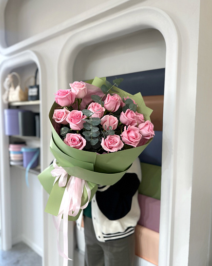 Bouquet of pink dreams flowers delivered to Shymkent
