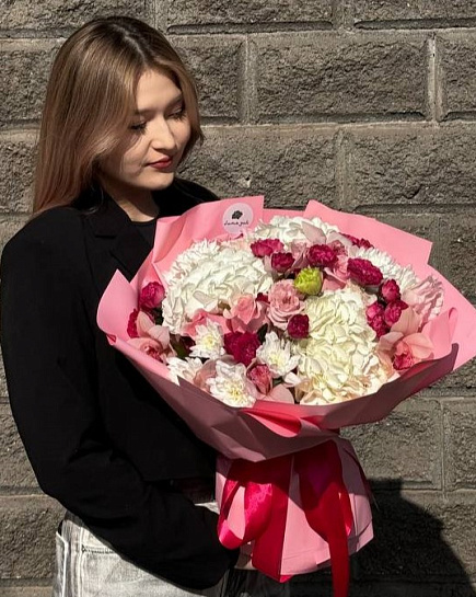 Bouquet of Mix composition flowers delivered to Almaty