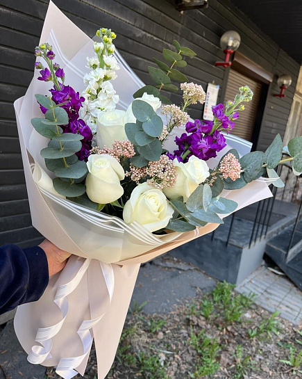 Bouquet of Spring compliment flowers delivered to Almaty