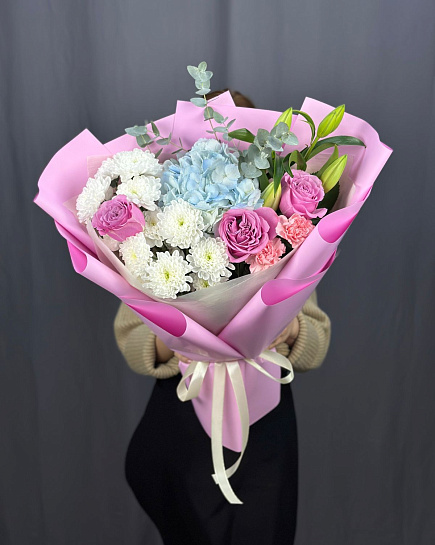 Bouquet of Aquamarine flowers delivered to Astana