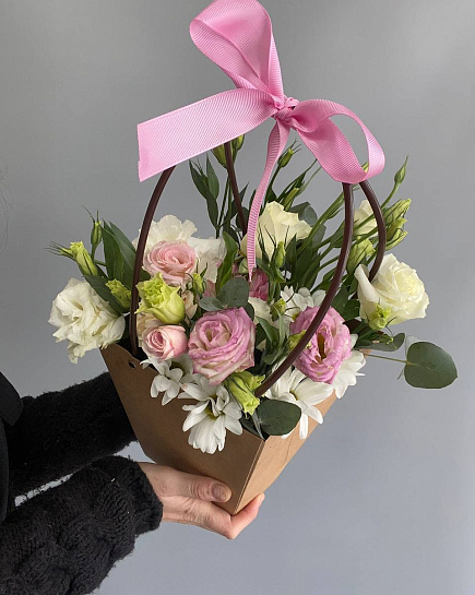 Bouquet of Basket with flowers ❤ flowers delivered to Almaty